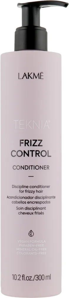 Дисциплинирующий несмываемый кондиционер для вьющихся волос Lakme Teknia Frizz Control, 1000 мл