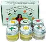 Oleanat Travel Kit набор бальзамов для лица и тела дорожный: абрикос, клубника, миндаль, календула, киви, олива, 6 шт — фото 2
