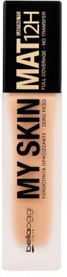 Матирующий тональный флюид Bellaoggi My Skin Mat 12H стойкий увлажняющий, 30 мл