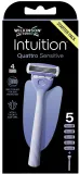 Бритва женская Wilkinson Sword Intuition Quattro Sensitive, четыре лезвия, с 5 сменными кассетами — фото 1