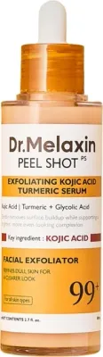 Dr.Melaxin Peel Shot Exfoliating Kojic Acid Turmeric Serum сыворотка для лица отшелушивающая с койевой кислотой и куркумой, пилинг-уход, 80 мл