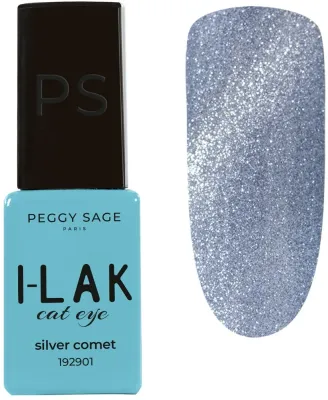 Гибридный лак для ногтей Peggy Sage I-Lak Semi-Permanent Lacquer Cat Eye полуперманентный, «кошачий глаз», 5 мл, оттенок Silver Comet