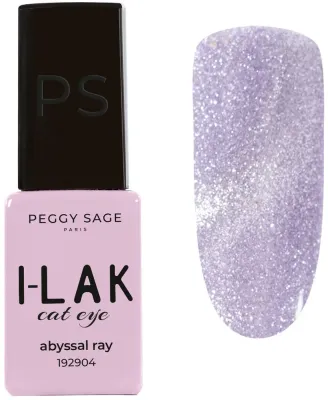 Гибридный лак для ногтей Peggy Sage I-Lak Semi-Permanent Lacquer Cat Eye полуперманентный, «кошачий глаз», 5 мл, оттенок Abyssal Ray