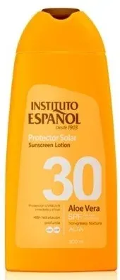 Instituto Espanol лосьон для тела солнцезащитный с алоэ вера SPF30, увлажняющий, нежирный, для всей семьи, 100 мл