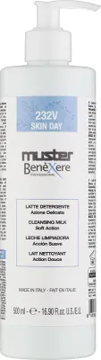 Молочко для снятия макияжа Muster Benexere Skin Day 232V Cleansing Milk, для лица, шеи и декольте, 500 мл