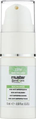 Сыворотка для лица Muster Benexere Skin Balance 221V SOS Anti-Blemish для жирной и проблемной кожи, с ниацинамидом, 15 мл