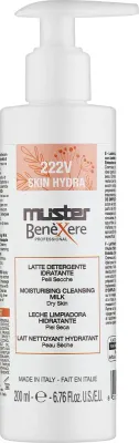 Muster Benexere Skin Hydra 222V увлажняющее очищающее молочко для умывания сухой кожи лица, 200 мл