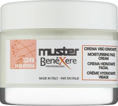 Muster Benexere Skin Hydra 224V крем для лица увлажняющий для сухой кожи 50 мл, с маслами авокадо и миндаля