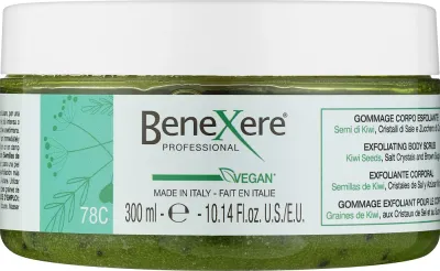 Muster Benexere Peel Up скраб для тела 78C с семенами киви 300 мл, солевой пилинг с сахаром и глицерином