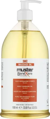 Масло для массажа Muster Benexere Massage Oil 38C с витамином E, нейтральное, для тела, 1000 мл