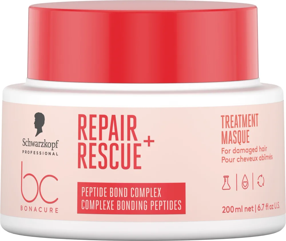 Маска для волос Schwarzkopf Professional BC Repair Rescue+ Treatment Mask восстанавливающая, для повреждённых волос, 200 мл