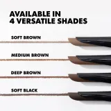 Карандаш для бровей автоматический L.A. Girl Brow Saber Eyebrow Shaping Pencil, 1 шт, оттенок GBP370 - Soft Black — фото 2