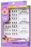Набор накладных ресниц Kiss Impress Pre-Glued Individual Lash Kit, с нанесённым клеем, 60 шт — фото 1