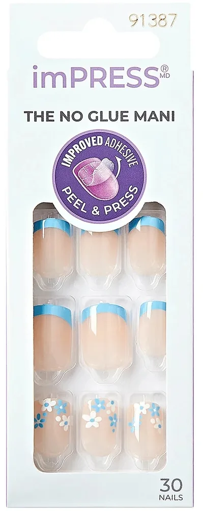 Накладные ногти Kiss imPRESS The No Glue Mani, 91387, 30 шт