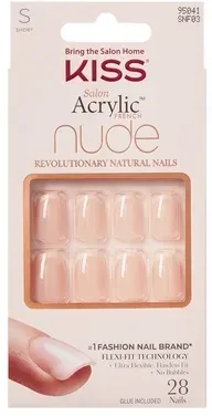 Накладные ногти Kiss Salon Acrylic French, smart, 28 шт