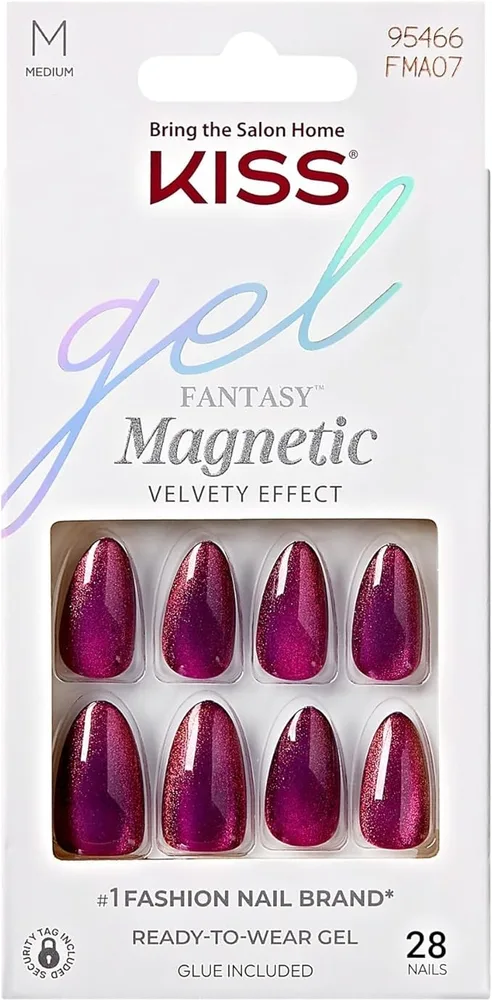 Накладные ногти Kiss Gel Fantasy Magnetic Velvety Effect, medium, 95466, 28 шт