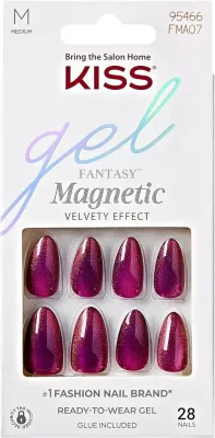 Накладные ногти Kiss Gel Fantasy Magnetic Velvety Effect, medium, 95466, 28 шт