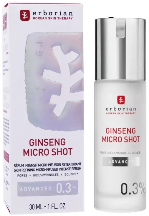 Сыворотка для лица Erborian Ginseng Micro Shot 0.3% Advanced интенсивная, антивозрастная, 30 мл