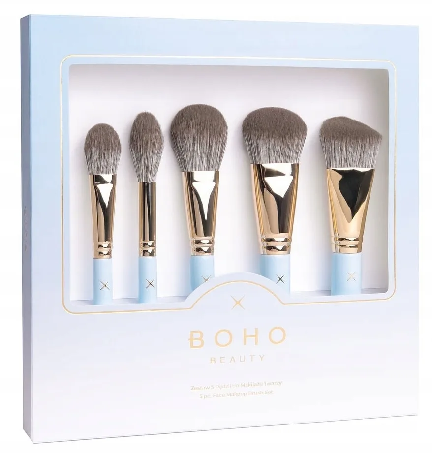 Набор кистей для макияжа лица Boho Beauty B.L.U.E., 5 шт