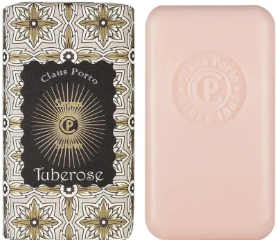 Claus Porto Black Sunburst мыло парфюмированное Тубероза 50 г, Tuberose Soap, цветочный аромат