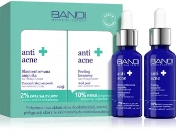 Bandi Medical Expert Anti Acne набор для проблемной кожи: кислотный пилинг для лица 30 мл + концентрированная ампула 30 мл