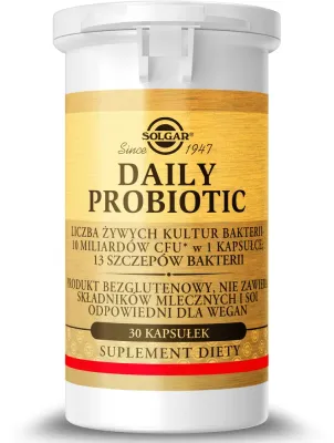 БАД для кишечника Solgar Daily Probiotic, 13 штаммов бактерий, в капсулах, 30 шт