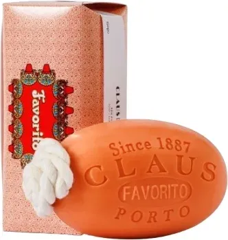 Claus Porto Favorito мыло парфюмированное на верёвке, большой брусок для душа 350 г
