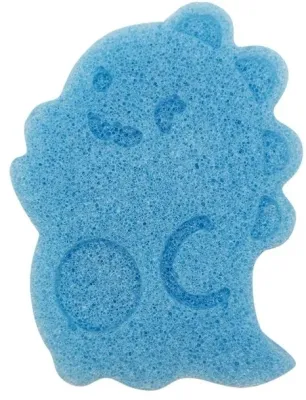 Губка для умывания лица Bebevisa Konjac Sponge «Динозавр», черника, 1 шт