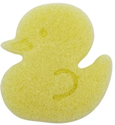 Губка для умывания лица Bebevisa Konjac Sponge «Уточка», лимон, 1 шт
