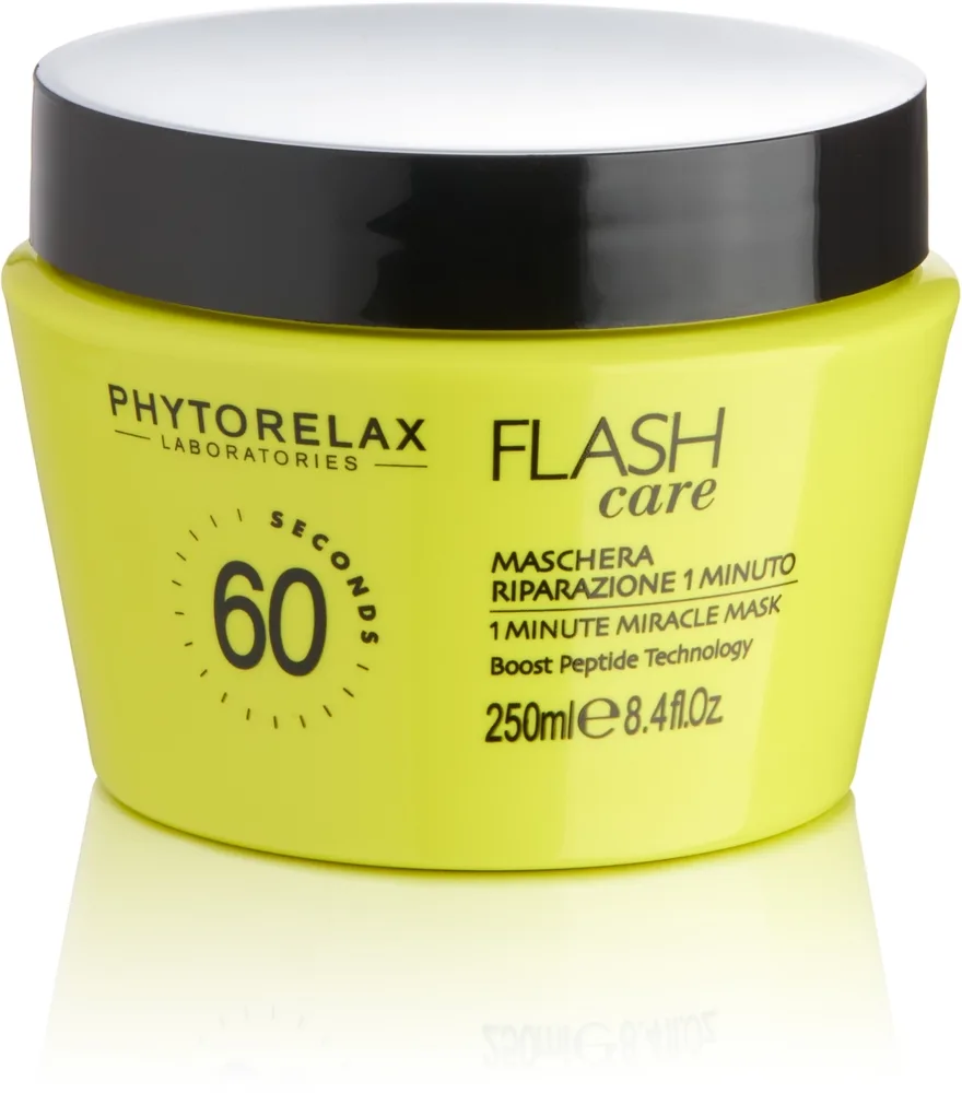 Маска для волос Phytorelax Laboratories Flash Care Repairing Mask 60, облегчает расчёсывание, 250 мл