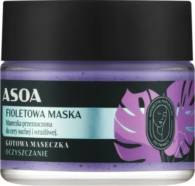 Маска для лица Asoa Purple Clay Face Mask с фиолетовой глиной, 50 мл