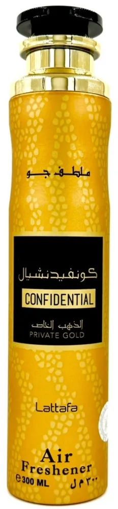 Lattafa Perfumes Spray zapachowy do wnętrz - Спрей для дома Lattafa Confidential Private Gold 300 мл