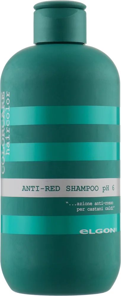 Шампунь для волос Elgon Colorcare Anti-Red Shampoo нейтрализующий красные и медные тона, 300 мл