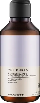 Шампунь Elgon Yes Curls Gentle деликатный для вьющихся волос, с миндалём и льном, 250 мл