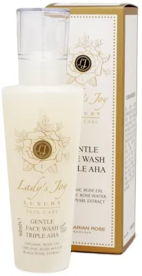 Bulgarian Rose Lady's Joy Luxury Gentle Face Wash Triple AHA гель для умывания лица с тремя кислотами AHA 160 мл