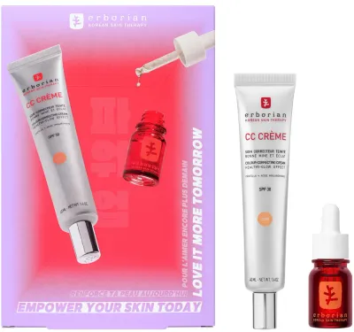Erborian CC Creme X Skin Therapy набор: CC-крем для лица Dore 40 мл и ночное масло для лица Skin Therapy 10 мл