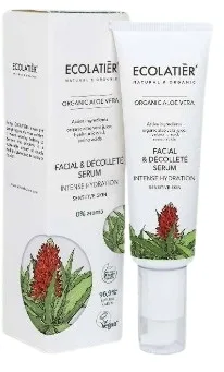 Сыворотка для лица и декольте Ecolatier Organic Aloe Vera увлажняющая, органическая, с алоэ вера и гиалуроновой кислотой, 50 мл