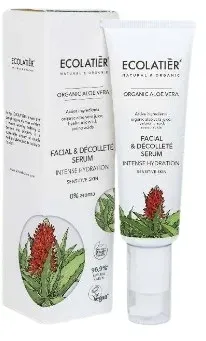 Сыворотка для лица и декольте Ecolatier Organic Aloe Vera увлажняющая, органическая, с алоэ вера и гиалуроновой кислотой, 50 мл