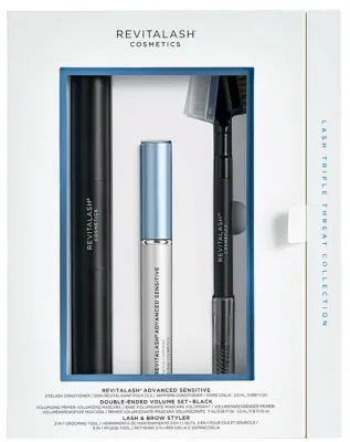 Набор RevitaLash Lash Triple Threat Collection Sensitive: сыворотка для ресниц для чувствительных глаз, праймер с тушью и стайлер 3 в 1