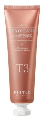 Маска для лица Pestlo T3 Baby Collagen Glow Mask коллагеновая, 70 мл
