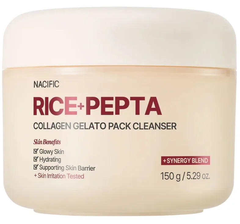 Бальзам-маска очищающая для лица Nacific Rice+Pepta Collagen Gelato Pack Cleanser, 150 г