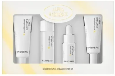 Набор для лица Banobagi Alpha Radiance 4 Step Kit: пенка, крем, тонер, сыворотка
