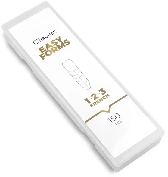 Формы для наращивания ногтей Clavier Easy Firms 1-2-3 French, 150 шт
