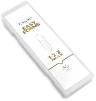 Формы для наращивания ногтей Clavier Easy Firms 1-2-3 French, 150 шт