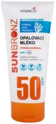 Молочко для загара для тела и лица Vivaco Sun Bronz Milk SPF 50, в тубе, 200 мл