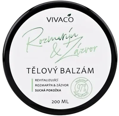 Vivaco бальзам для тела с ароматом розмарина и имбиря 200 мл, Body Balm, уход за кожей тела