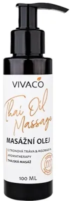 Масло для массажа Vivaco Thai Oil Massage с ароматом лемонграсса и розмарина, 100 мл
