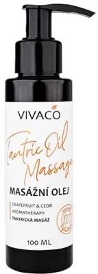 Масло для массажа Vivaco Tantric Oil Massage с ароматом грейпфрута и кедра, 100 мл