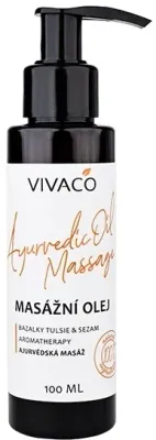 Масло для массажа Vivaco Ayurvedic Oil Massage с ароматом базилика и кунжута, 100 мл