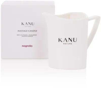 Kanu Nature массажная свеча для тела с маслом ши, какао и авокадо, аромат магнолии, 200 г